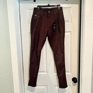 Chic Denim Skylar High Rise Skinny Size 14R Berry Color